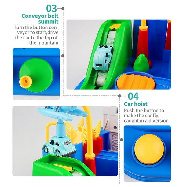 Circuit de course pour enfants, jouet pour filles de 3, 4, 5, 6 et 7 ans,  aventures de sauvetage en voiture pour garçons de 3 ans, jouets de voiture  pour tout-petits de