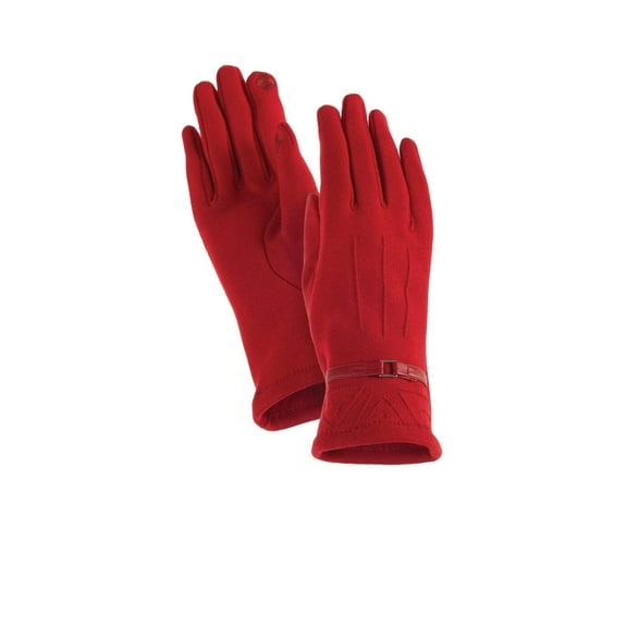 Pop Stitch Touchscreen Gloves - Red