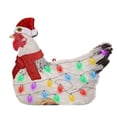 thumbnail image 1 of Bufanda navideña de pollo, decoración navideña para exteriores, adornos de madera para patio, 1 of 4
