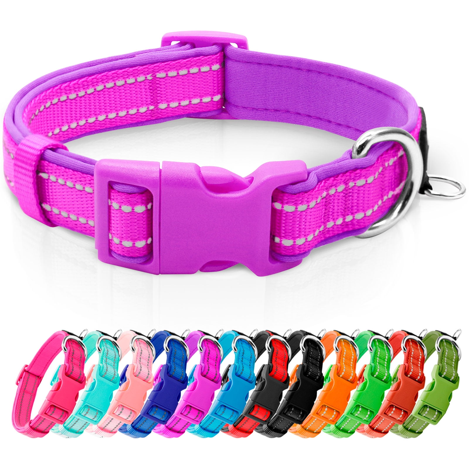 .com : Sublime Adjustable Dog Collar - Purple Rain Drops Print - 1” x  12-18” : Pet Supplies