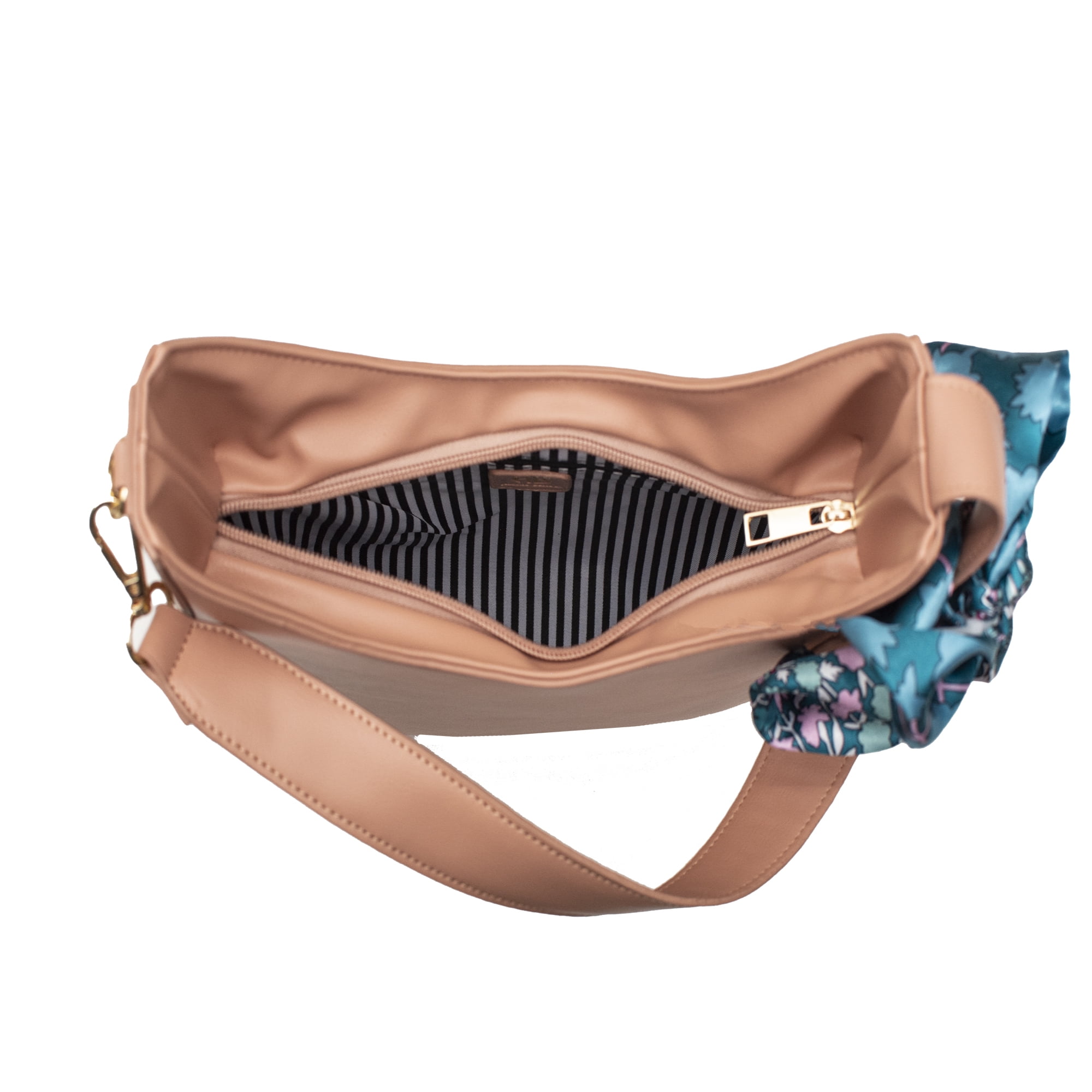 Alexis Bendel Hobo Bags for Women Vegan Leather Everyday Handbag withScarf & Strap