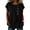 Black, variant on Short Sleeve for Womens Linen Cotton Blouse Drawstring Waist Button Down Tunic Tops Loose Fit Casual Summer Shirts