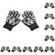 thumbnail image 1 of Jumpingount 1 par de guantes para niños, guantes para niños, delicados, cómodos, para tejer, cubiertas para dedos artesanales con patrón de camuflaje, Negro+Camuflaje 10piezas Jumpingount CBP331291, 1 of 5