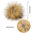 thumbnail image 2 of 12 Pieces Faux Fur Pom Pom Balls Fur Fluffy Pompom Ball with Elastic Loop for Hats Shoes Scarves Gloves Scarves Bag Key Chain Charms Accessories, 2 of 7