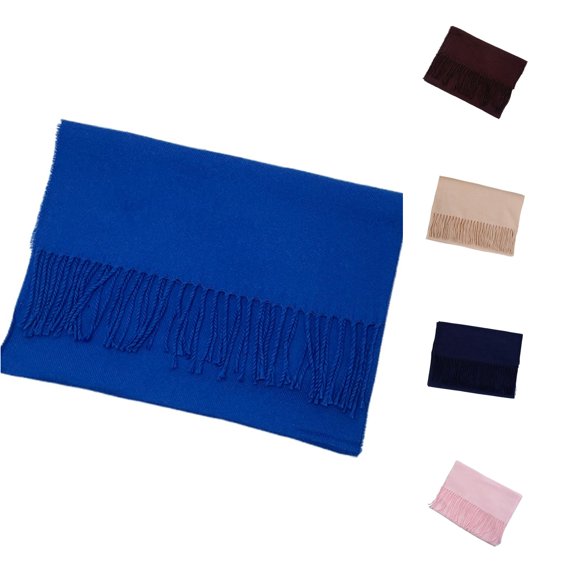 AWZXDE Fashionable Soft Texture Comfortable Universal Classic Autumn Winter Scarf For Women Men Warm Lightweight Accessory Blue