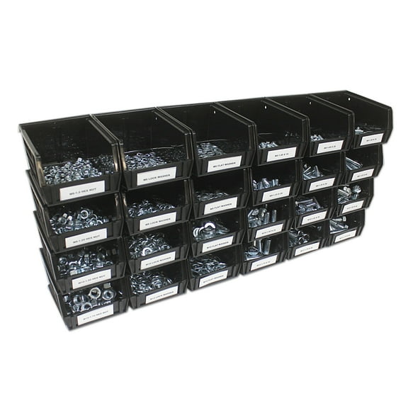 1250 Piece Metric 10.9 Assortment with 24 Plastic Bins