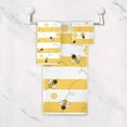 thumbnail image 4 of Coolnut 3 PCS Towel Yellow Bee Cotton Bath Towel Set (1 Bath Towel, 1 Hand Towel, 1 Washcloth) for Bathroom, Super Soft and Quick Dry Towels, 4 of 6