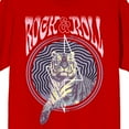 thumbnail image 2 of Vintage-Style Rock N Roll Tiger Men's Red Short Sleeve Crew Neck Tee-XXL, 2 of 4