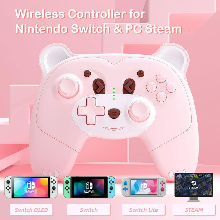 Nintendo Switch 115461BUND3 OLED Model With White Joy-Con™ With Joy-Con  (L/R) Wireless Controllers- Neon Pink/Neon Green