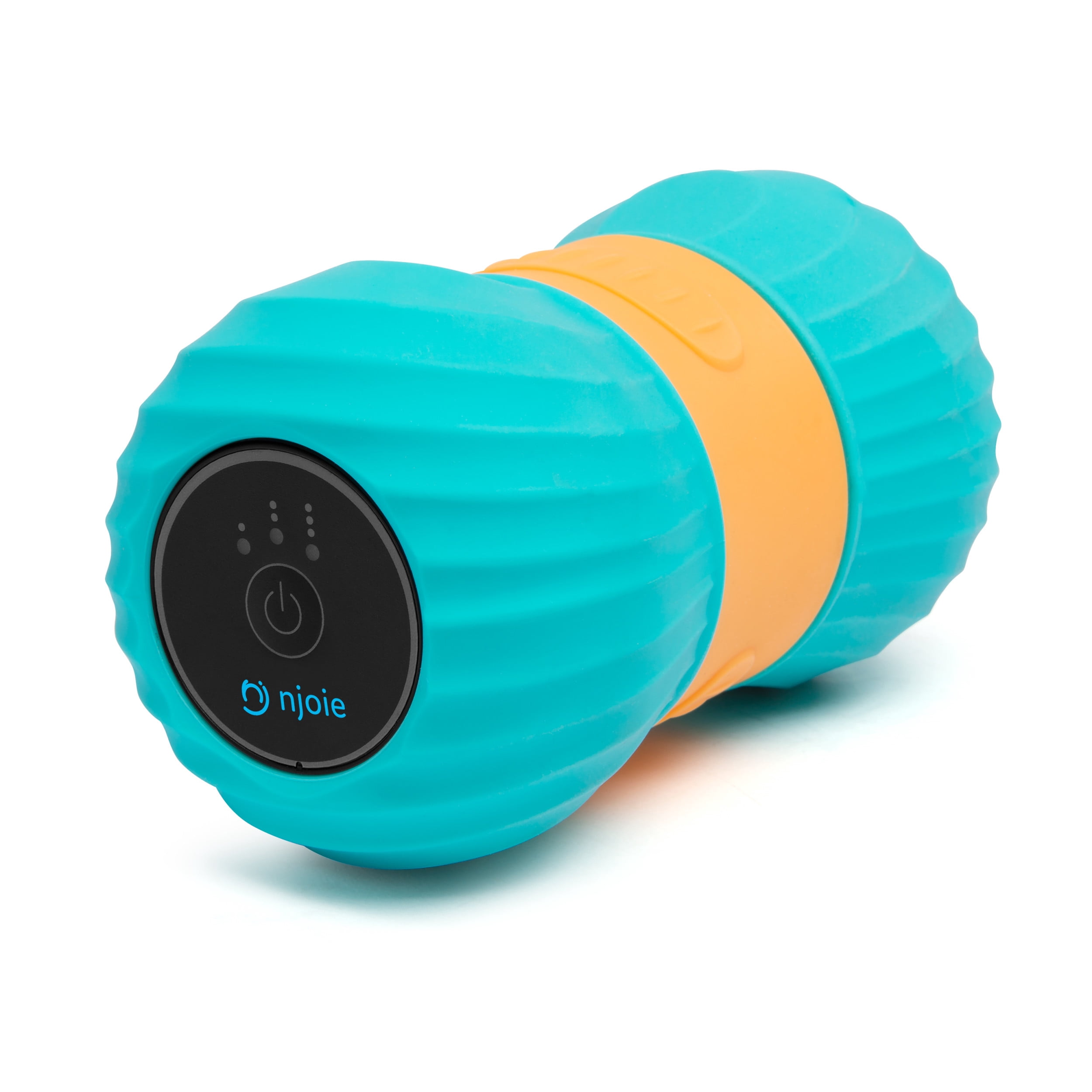 Njoie PROTO Vibrating Peanut Massage Roller – Muscle Recovery Pain Relief Therapy - Orange/Teal