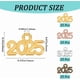 thumbnail image 2 of 1 caja de 100 piezas de dijes de año 2025, dijes de aleación de oro rosa, plata, bronce, números y letras., 2 of 6