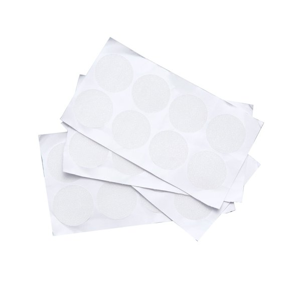 ITSELFER 32 Pcs Bathroom Stickers Non-slip PEVA Stickers Bathtub Round Stickers Waterproof Wear-resistant Adhesive Stickers (White)