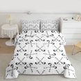 thumbnail image 2 of Manfei White Grey Golf Queen Comforter Set, Cartoon Sports Ball Print Bedding Comforter Set, Teen Boy Girl Kid Reversible Bedding Set, Lightweight Room Decor, 3-Piece, 2 of 8