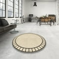 thumbnail image 4 of Ahgly Company Machine Washable Indoor Round Transitional Moccasin Beige Area Rugs, 8' Round, 4 of 7