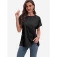 thumbnail image 3 of Womens Summer Tops Outfits Spring Casual Dressy T Shirts Workout Clothes Going Out Trendy Vacation Fashion, 3 of 6