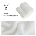 thumbnail image 4 of PiccoCasa 2PCS Cotton Absorbent Hand Towels Quick Dry 13" x 29" Snow White, 4 of 7