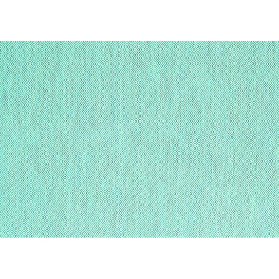 Ahgly Company Machine Washable Indoor Rectangle Solid Turquoise Blue Modern Area Rugs, 8' x 10'