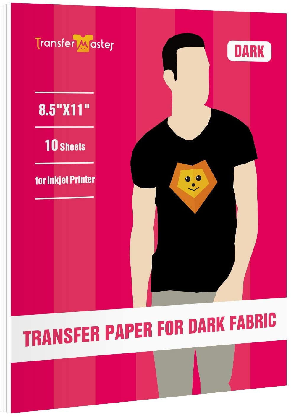 HEAT TRANSFER PAPER  IRON ON DARK T SHIRT INKJET PAPER 50 PK 8.5x11"