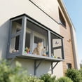 thumbnail image 2 of PawHut Catio Outdoor Enclosure for Window, Outdoor Cat House, 51.2"L, Grey, 2 of 10