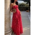 thumbnail image 3 of SUSHA Women's Elegant Polka Dot Strapless Summer Dress multiple colors can be selected, 3 of 6