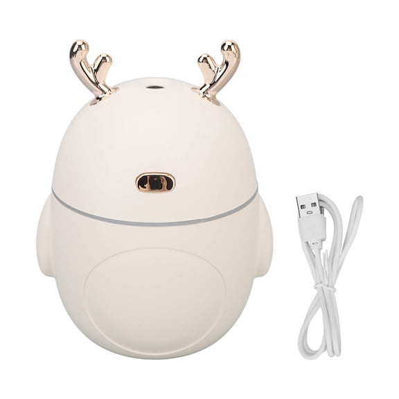 LAZIOEGR Mini 320ml USB Humidifier & Aroma Diffuser with Auto‑Off, Cool Mist, Quiet Night Light & Color‑Changing Atmosphere, White