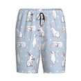 thumbnail image 4 of Wukai Rabbit Is Eating Carrots Men’s Short Pajama Pants With Pockets Soft Sleep Pj Shorts for Men-X-Large, 4 of 6