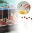 thumbnail image 1 of New Chinese New Year Toothpick 100PCS Year Fruit Toothpicks Glass Wall Holder Stand for Parties And Cap Holder Champagne Glass Holder Shelf with Glass Rack Storage Wall, 1 of 3