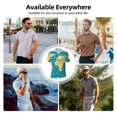 thumbnail image 5 of KLL World Map With Landmarks Print Men's Short Sleeve Golf Polo,Three-Button Polo Shirts Summer Fashion Golf Shirt-3X-Large, 5 of 6