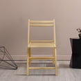 thumbnail image 4 of Juego de 2 sillas plegables de madera para uso casual con acabado natural, 4 of 7