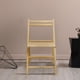 thumbnail image 4 of Juego de 2 sillas plegables de madera para uso casual con acabado natural, 4 of 7