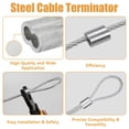 thumbnail image 4 of Aluminum Crimping Loop Sleeve 100Pcs, 3mm Cable Ferrule for 1/8" Wire Rope & Cables-Wire Rope Sleeves, 4 of 7