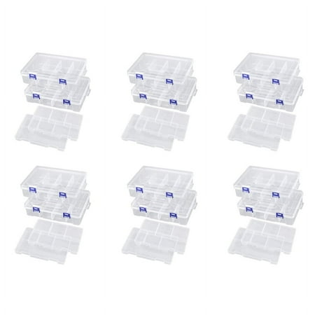Tackle Box Fishing Tackle Box Storage Box 12 Pack Compartment Storage Box Transparent Storage Container with Dividers