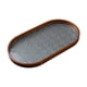 thumbnail image 1 of Bandeja de madera para servir, bandeja para refrigerios, bandeja para tazas de té, bandeja de vidrio, bandeja de maquillaje, bandeja de tocador de madera Oval, 1 of 9