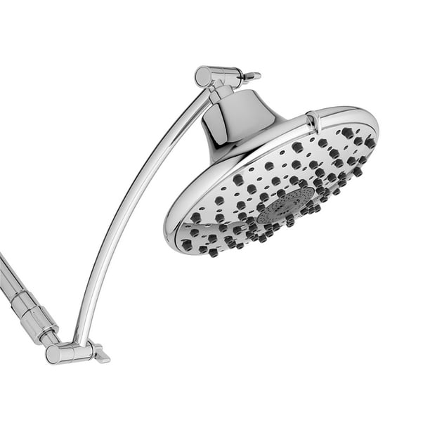 Waterpik 8Mode Rainfall+ Rain Shower Head with Adjustable Arm, Chrome