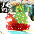 thumbnail image 2 of Tarjeta de felicitación de Navidad Pop UP Santa 3D, tarjeta de felicitación de Año Nuevo, invitaciones de fiesta, regalos, tarjeta de visita, suministros postales nuevos, 2 of 4