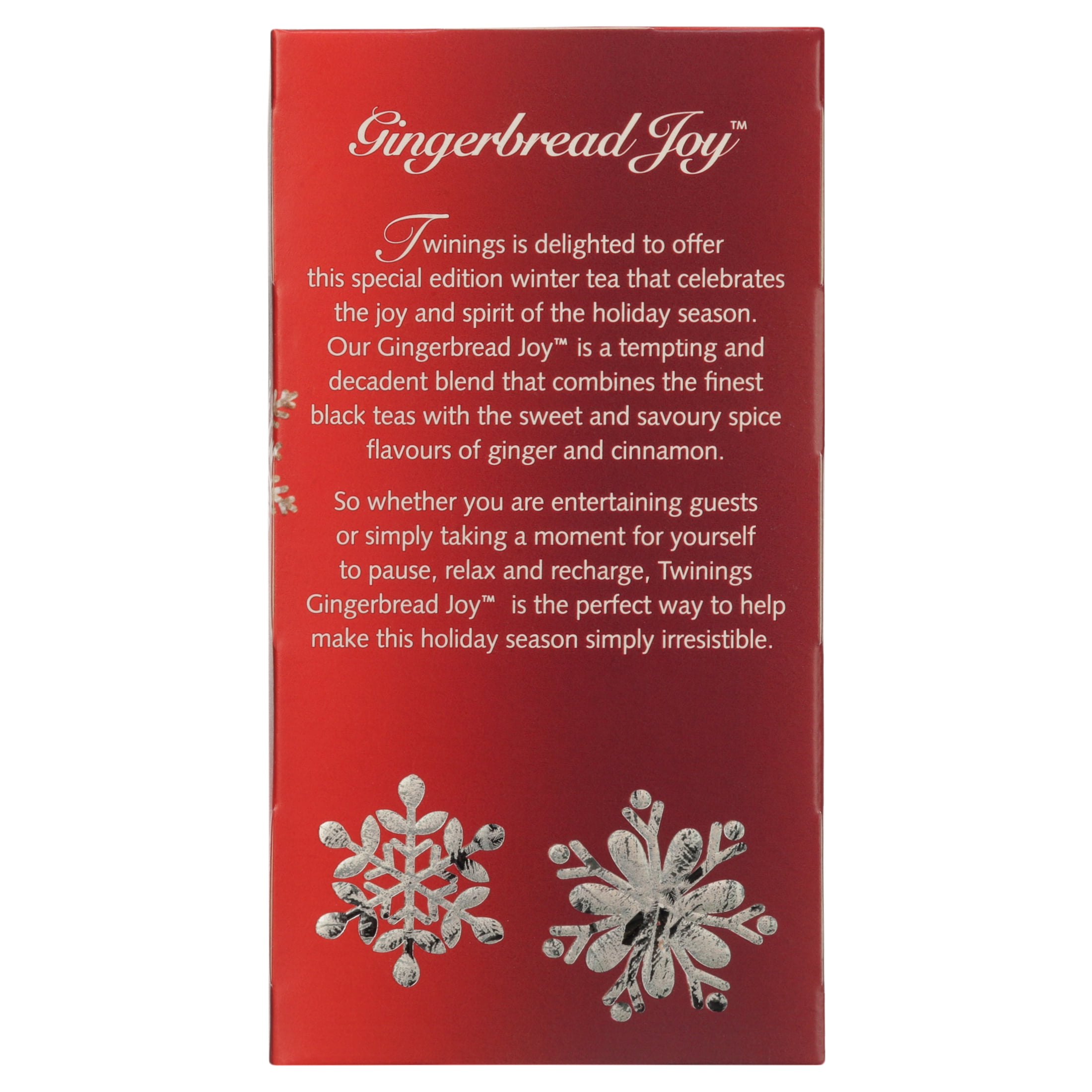 Twinings Gingerbread Joy Ginger and Cinnamon Black Tea Bags, (6) 20 Count Boxes (120 Ct.)