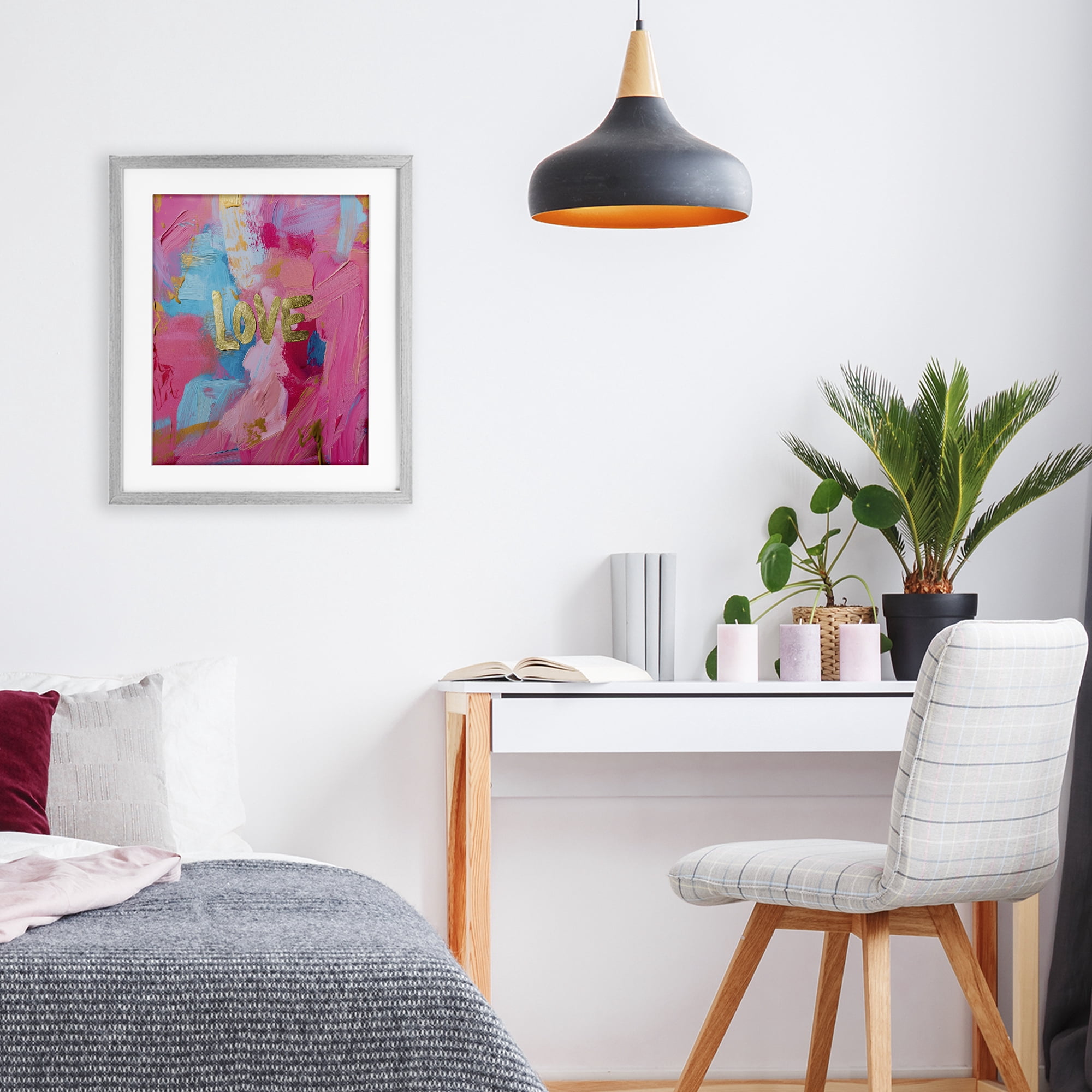 Stupell Industries Glam Love In Motion Gray Framed Print Under Glass, design by Svetlana Aleynikova
