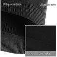 thumbnail image 3 of Set de 6 Sets de Table, Napperons Lavables en Vinyle Tissé Noir Antidérapant Isolant, 3 of 7