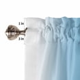 Bedroom Curtains 63 Inches length, Sky Blue White Window Treatment ...