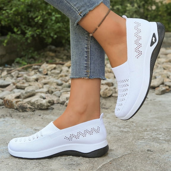 Willtoo Orthopedic Dress Shoes for Women Arch Support Slip on Non Slip Tennis Shoes Breathable Mesh Stretch Work Shoes Comfort 2026 New Orthopedic Shoes