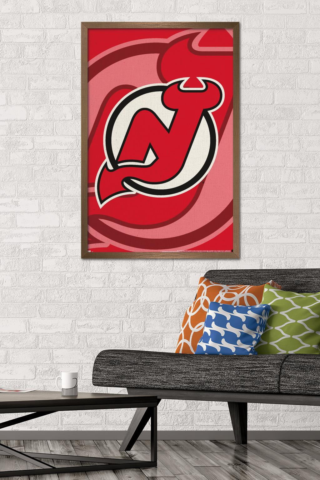 NHL New Jersey DeVils - Logo 14 Wall Poster, 22.375" x 34", Framed