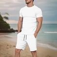 thumbnail image 2 of Mens Shorts Set Two Piece Outfits Mens T-Shirts and Shorts Summer Outfits for Men Beach Wear Clothing Vacation Outfit, 2 of 6