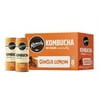 Remedy Organic Ginger Lemon Kombucha Tea, Sugar-Free, Vegan, 8.5 Fl Oz Cans (8 pack)