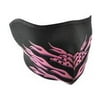 NEOPRENE 1/2 FACE MASK, PINK FLAMES