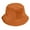 Orange, variant on Wide Brim Round Dome Sunscreen Bucket Hat Unisex Summer Solid Color Fisherman Hat Fashion Accessories