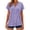 Purple, variant on Amzcrzy Womens Tops Fashion Plaid Summer Vacation Outfits Versatile Casual Short Sleeve V Neck Going Out Tops Comfy Button Down Linen Shirts for Women XL