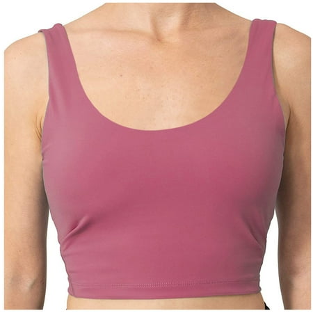 

Follure Ladies casual underwear bra Women Yoga Solid Sleeveless Cold Shoulder Casual Tanks Blouse Tops Intimates Pink S