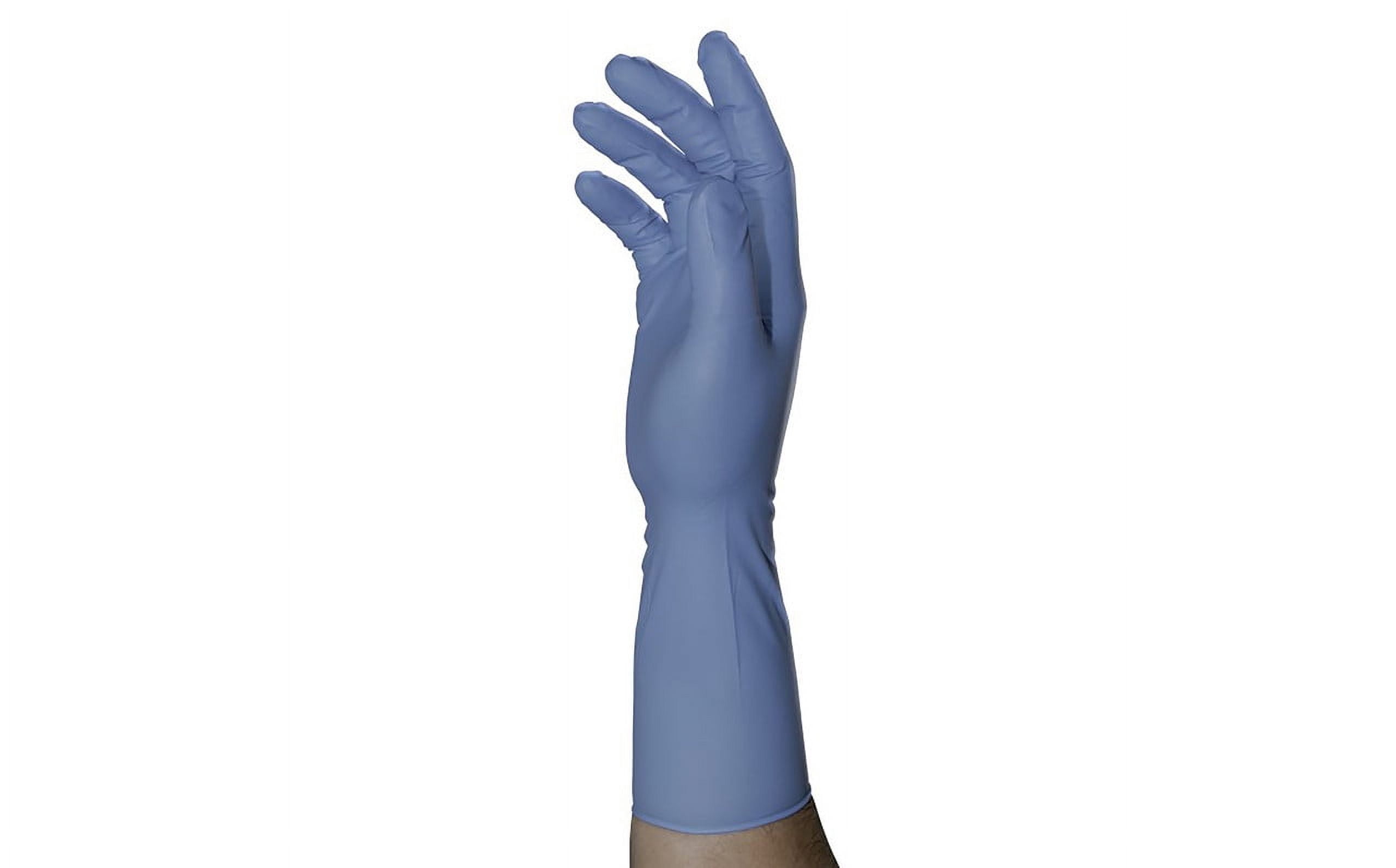 SAS Safety-Derma Max 6610-40 Powder-Free Nitrile Exam Gloves, 8 Mil, 12" Extended Cuff, 2X-Large, 50/Box, 10 Boxes/Case