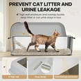 thumbnail image 4 of Naipo XL Stainless Steel Cat Litter Box with High Wall Side, 23.5"×15.5"×12", XL Litter Box for Small/Big/Multi Cats, with Scoop and Footboard, Gray, 4 of 10