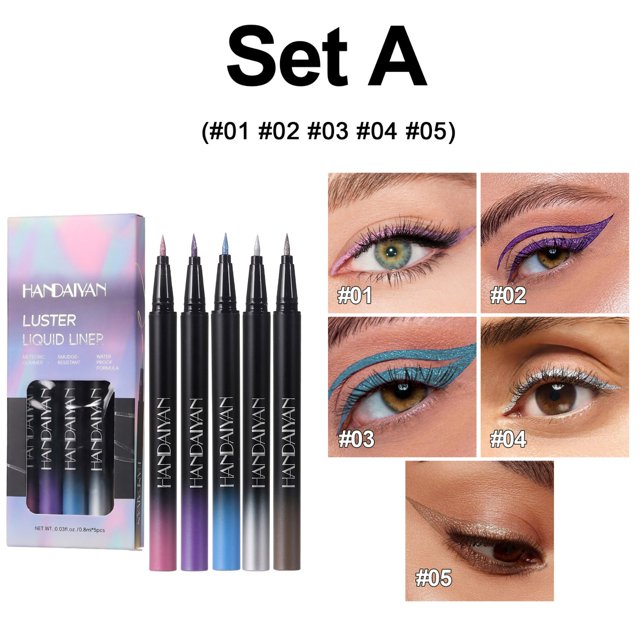 onlyliua Ofertas Navideñas Juego de Lápices Delineadores de Ojos de Color Lápiz de Sombra de Ojos Perlado Resistente Al Agua Transpiración Sin Halos